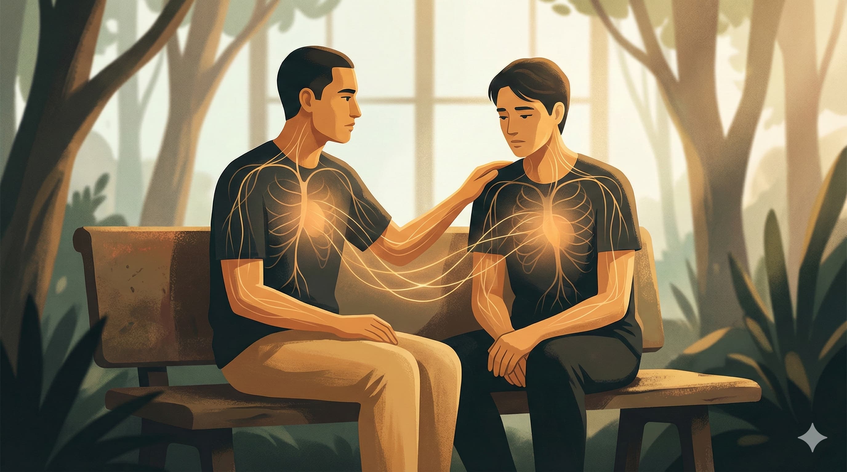 Menschliche Resonanz zwischen zwei Personen